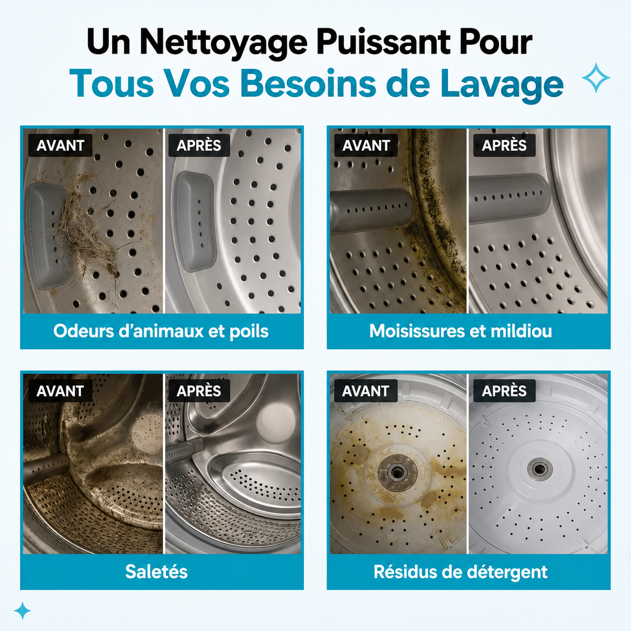 VELEVORA – NETTOYANT MACHINE À LAVER PRO