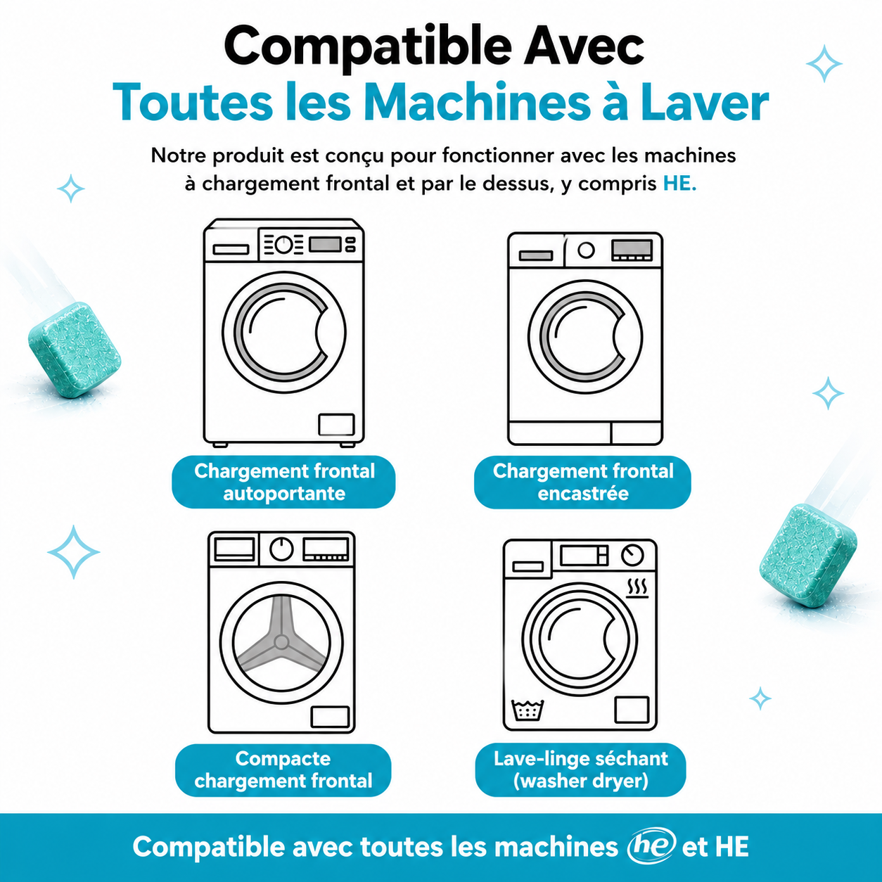 VELEVORA – NETTOYANT MACHINE À LAVER PRO